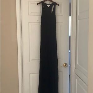Charming Charlie Black Lace Maxi Dress